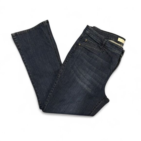 J. Jill Smooth-fit Barely Bootcut Dark Wash whiskered Denim Jeans Size 16P - Picture 5 of 5